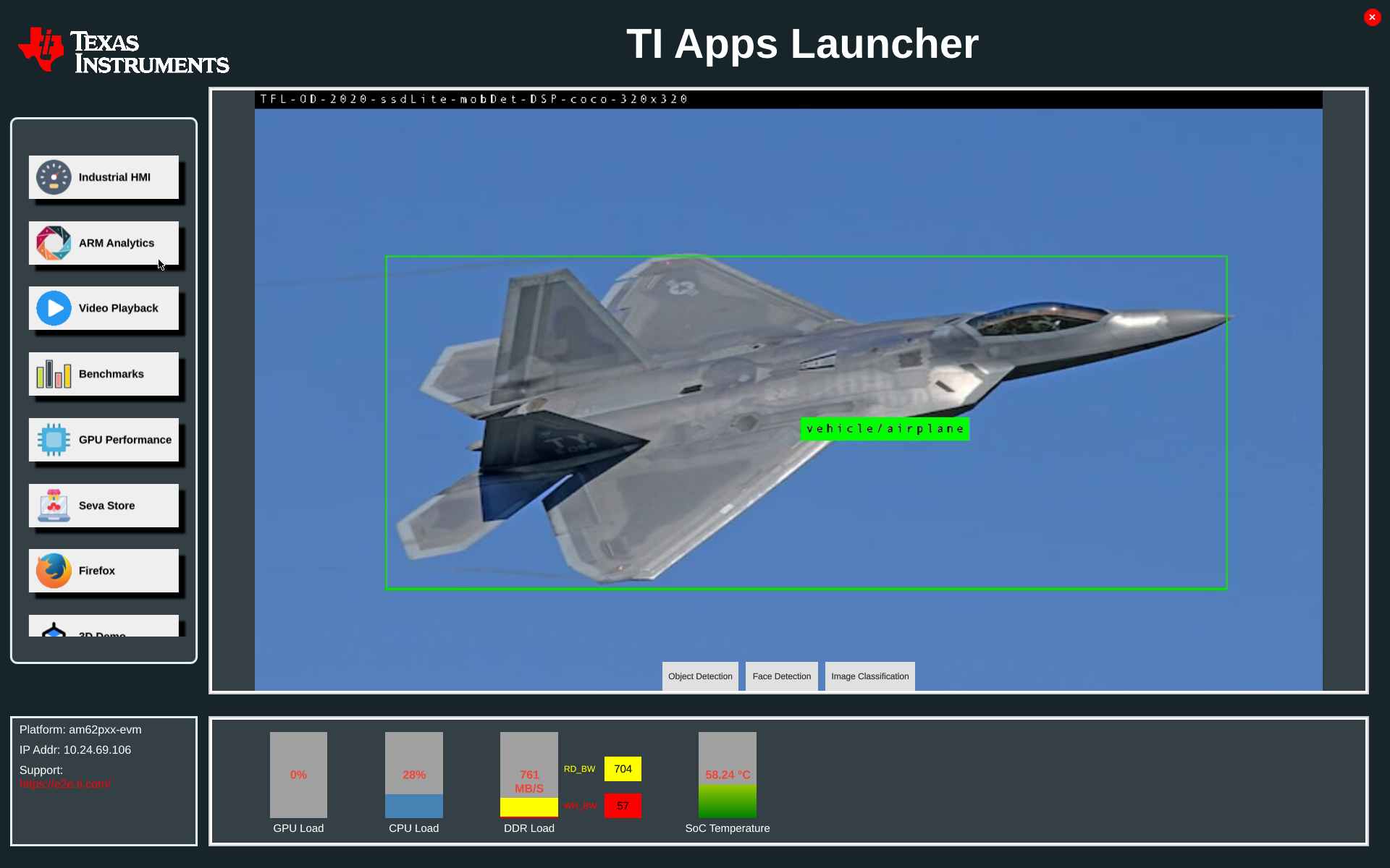 6.1. TI Apps Launcher - User Guide — Processor SDK AM62x Documentation