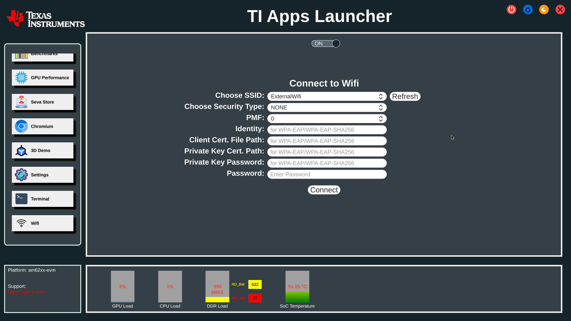 6.1. TI Apps Launcher - User Guide — Processor SDK AM62x Documentation